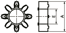 MJS-CSE-ERD挠性联轴器 - 梅花型 (中空轴用)
